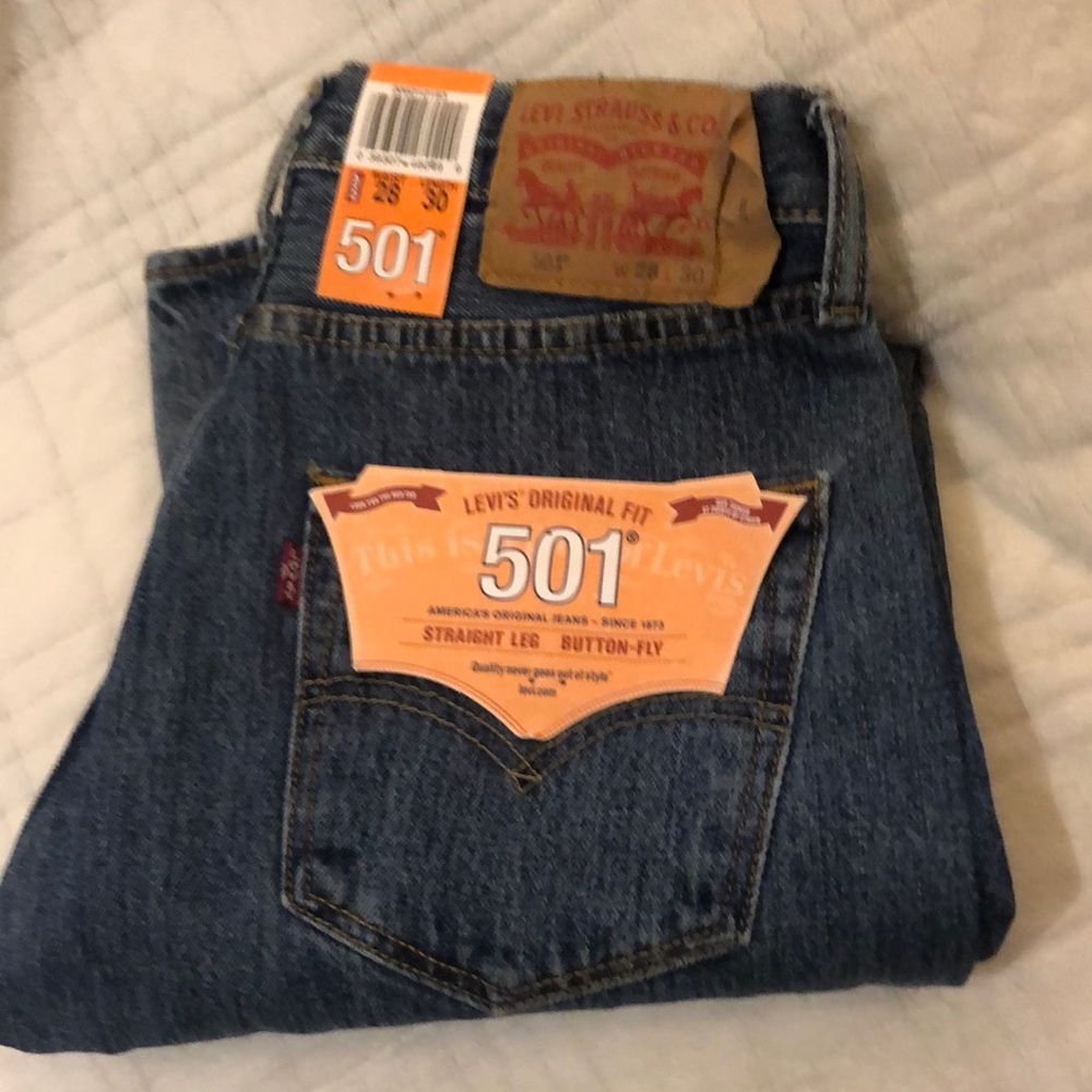 Girls 501 straight leg button-fly jeans